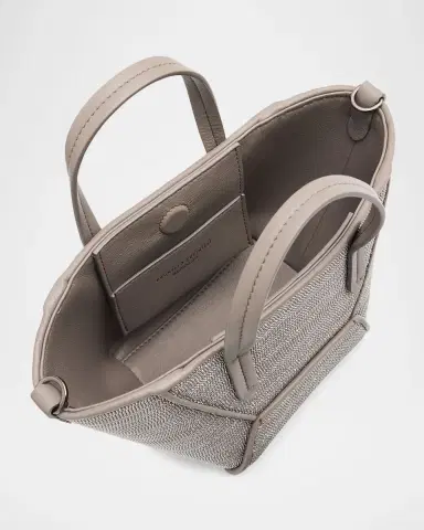 Brunello Cucinelli Duo All Over Monili Leather Mini Tote Bag | Thumbnail 8 Brunello Cucinelli Duo All Over Monili Leather Mini Tote Bag | Thumbnail 8