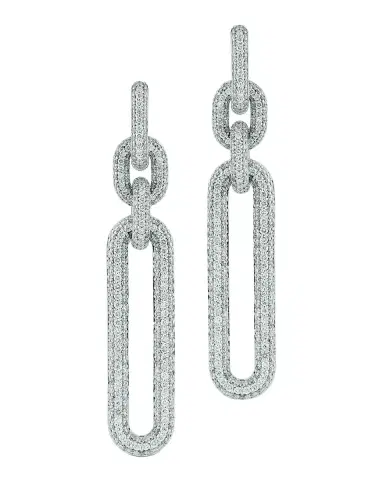 Walters Faith Morrell 18K White Gold All Diamond Drop Earrings | Thumbnail 2 Walters Faith Morrell 18K White Gold All Diamond Drop Earrings | Thumbnail 2