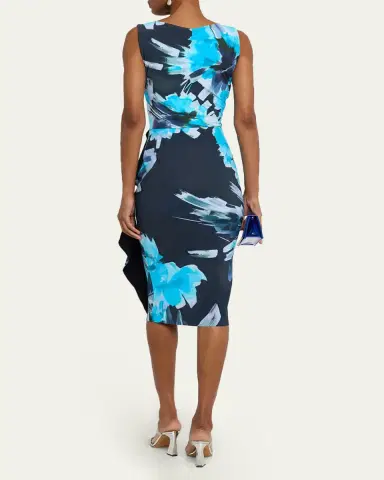Chiara Boni La Petite Robe Draped Abstract-Print Bodycon Dress | Thumbnail 3 Chiara Boni La Petite Robe Draped Abstract-Print Bodycon Dress | Thumbnail 3