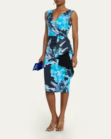Chiara Boni La Petite Robe Draped Abstract-Print Bodycon Dress | Thumbnail 4 Chiara Boni La Petite Robe Draped Abstract-Print Bodycon Dress | Thumbnail 4