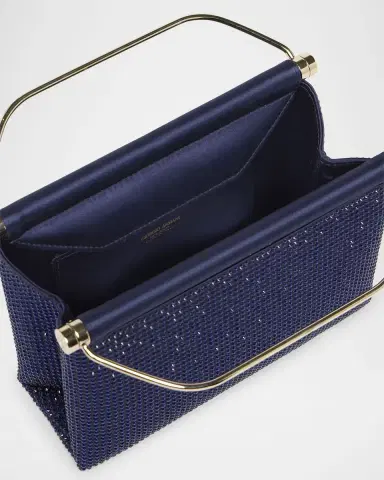 Giorgio Armani Avenue Rhinestone Satin Top-Handle Bag | Thumbnail 4 Giorgio Armani Avenue Rhinestone Satin Top-Handle Bag | Thumbnail 4