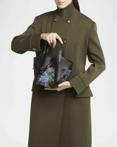 Giorgio Armani Small Feather-Embellished Leather Tote Bag | Thumbnail 2 Giorgio Armani Small Feather-Embellished Leather Tote Bag | Thumbnail 2