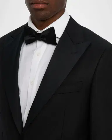 Canali Men's Textured Wool Peak Lapel Suit | Thumbnail 4 Canali Men's Textured Wool Peak Lapel Suit | Thumbnail 4