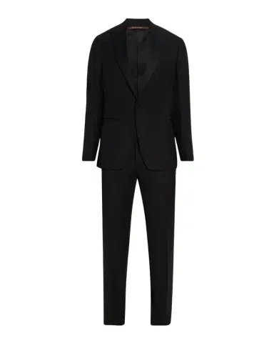 Canali Men's Textured Wool Peak Lapel Suit | Thumbnail 1 Canali Men's Textured Wool Peak Lapel Suit | Thumbnail 1