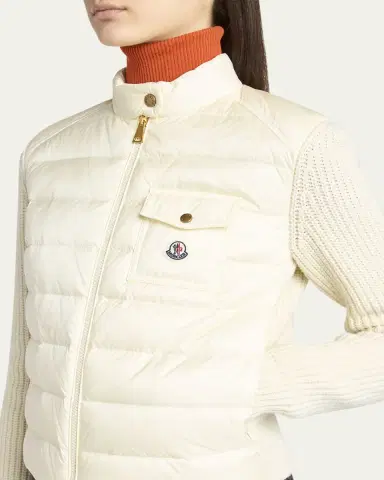 Moncler Padded Wool Zip-Up Cardigan | Thumbnail 5 Moncler Padded Wool Zip-Up Cardigan | Thumbnail 5