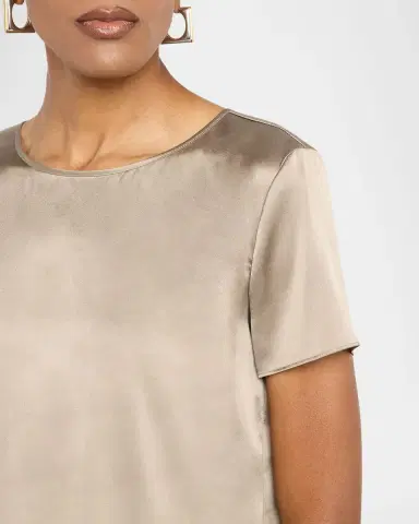 Emporio Armani Short-Sleeve Crewneck Satin Tee | Thumbnail 5 Emporio Armani Short-Sleeve Crewneck Satin Tee | Thumbnail 5