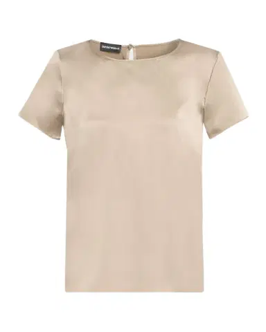 Emporio Armani Short-Sleeve Crewneck Satin Tee | Thumbnail 1 Emporio Armani Short-Sleeve Crewneck Satin Tee | Thumbnail 1