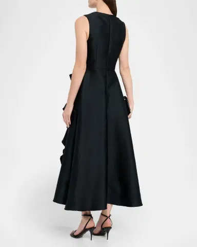 Shoshanna Leo Bow-Front Pebble Mikado Maxi Dress | Thumbnail 2 Shoshanna Leo Bow-Front Pebble Mikado Maxi Dress | Thumbnail 2