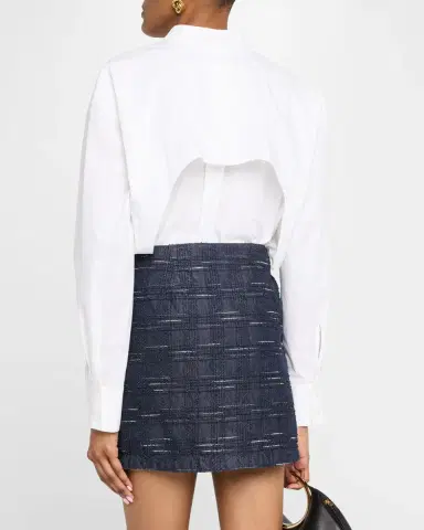 Emporio Armani Band-Collar Cotton Poplin Shirt | Thumbnail 2 Emporio Armani Band-Collar Cotton Poplin Shirt | Thumbnail 2