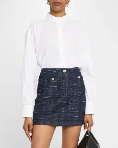 Emporio Armani Band-Collar Cotton Poplin Shirt | Thumbnail 3 Emporio Armani Band-Collar Cotton Poplin Shirt | Thumbnail 3