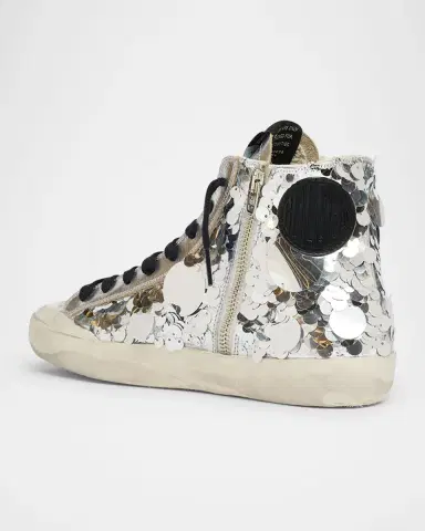 Golden Goose Francy Sequined High-Top Sneakers | Thumbnail 4 Golden Goose Francy Sequined High-Top Sneakers | Thumbnail 4