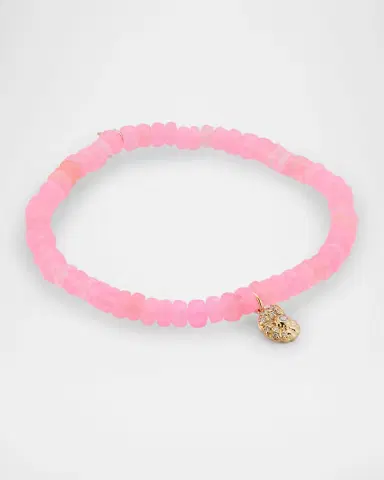 Sydney Evan 14K Gold & Diamond Nautilus Charm on Opal Beaded Bracelet | Thumbnail 4 Sydney Evan 14K Gold & Diamond Nautilus Charm on Opal Beaded Bracelet | Thumbnail 4