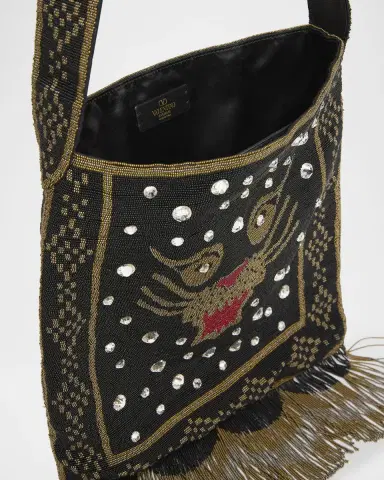 Valentino Garavani Nellcote Medium Beaded Fringed Shoulder Bag | Thumbnail 4 Valentino Garavani Nellcote Medium Beaded Fringed Shoulder Bag | Thumbnail 4