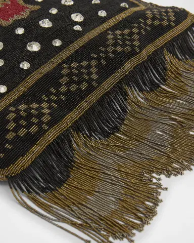 Valentino Garavani Nellcote Medium Beaded Fringed Shoulder Bag | Thumbnail 6 Valentino Garavani Nellcote Medium Beaded Fringed Shoulder Bag | Thumbnail 6