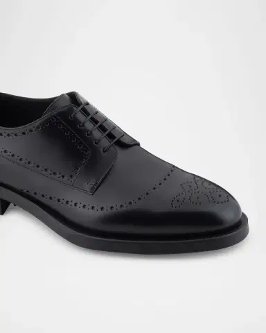 Giorgio Armani Men's Leather Brogue Derby Shoes | Thumbnail 5 Giorgio Armani Men's Leather Brogue Derby Shoes | Thumbnail 5