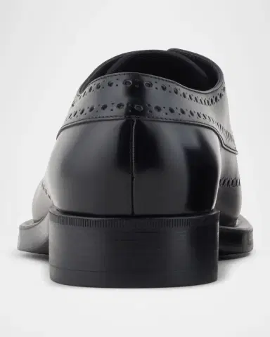 Giorgio Armani Men's Leather Brogue Derby Shoes | Thumbnail 6 Giorgio Armani Men's Leather Brogue Derby Shoes | Thumbnail 6