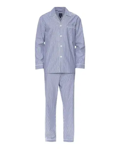 Majestic International Men's Cotton Bengal Stripe Long Pajama Set | Thumbnail 1 Majestic International Men's Cotton Bengal Stripe Long Pajama Set | Thumbnail 1