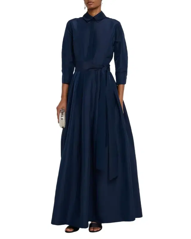 Julip Pleated Tie-Waist Gown Julip Pleated Tie-Waist Gown