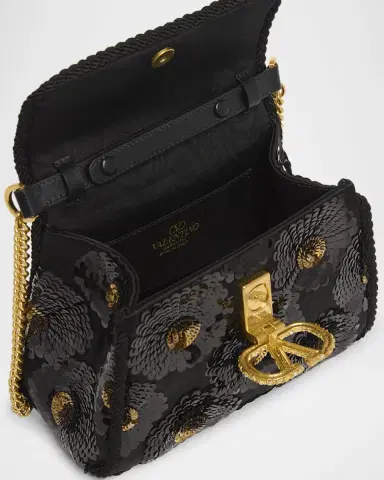 Valentino Garavani VSling Mini Sequin-Embellished Top-Handle Bag | Thumbnail 4 Valentino Garavani VSling Mini Sequin-Embellished Top-Handle Bag | Thumbnail 4