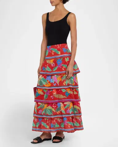 Marie Oliver Christie Tiered Maxi Skirt | Thumbnail 2 Marie Oliver Christie Tiered Maxi Skirt | Thumbnail 2
