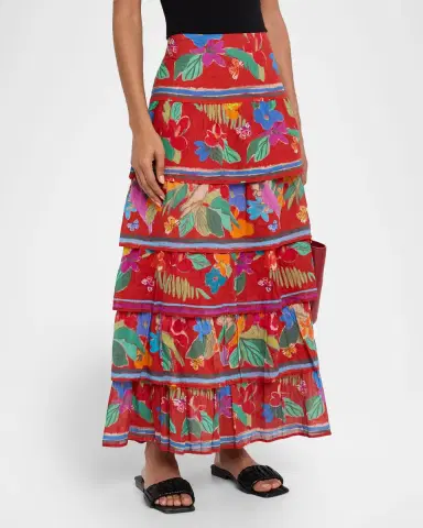 Marie Oliver Christie Tiered Maxi Skirt | Thumbnail 4 Marie Oliver Christie Tiered Maxi Skirt | Thumbnail 4