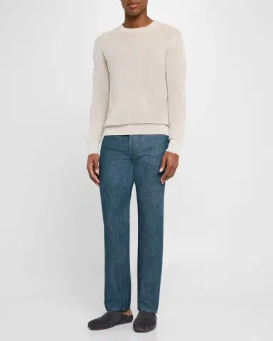 Loro Piana Men 's Kamen Straight-Fit Denim Pants | Thumbnail 2 Loro Piana Men 's Kamen Straight-Fit Denim Pants | Thumbnail 2
