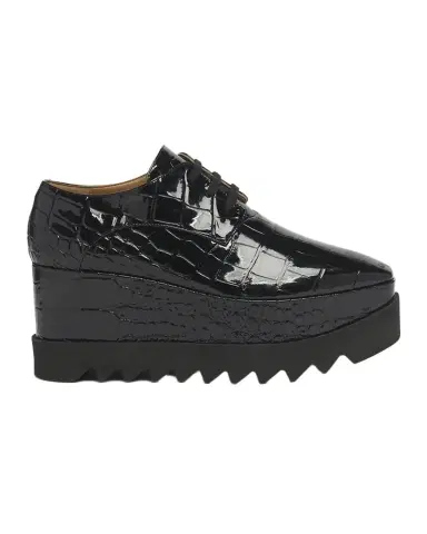 Stella McCartney Elyse Croc-Embossed Patent Platform Loafers | Thumbnail 1 Stella McCartney Elyse Croc-Embossed Patent Platform Loafers | Thumbnail 1