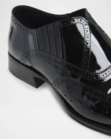 Alexander McQueen Mens' Jermyn Brogue Slip-On Loafers | Thumbnail 4 Alexander McQueen Mens' Jermyn Brogue Slip-On Loafers | Thumbnail 4