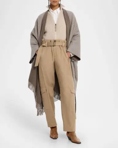 Brunello Cucinelli Sparkly Cashmere Rib Long-Sleeve Zip Cardigan | Thumbnail 2 Brunello Cucinelli Sparkly Cashmere Rib Long-Sleeve Zip Cardigan | Thumbnail 2