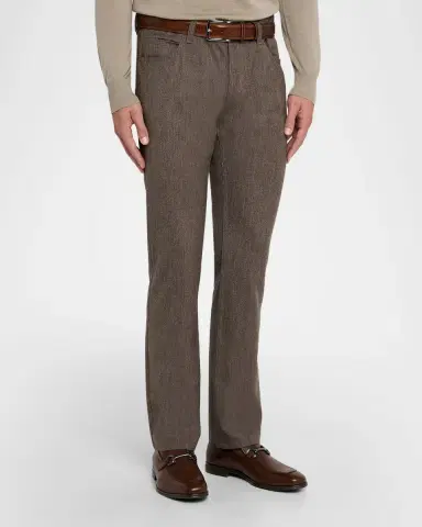 Emporio Armani Men's Wool and Cotton Melange Five-Pocket Pants | Thumbnail 3 Emporio Armani Men's Wool and Cotton Melange Five-Pocket Pants | Thumbnail 3
