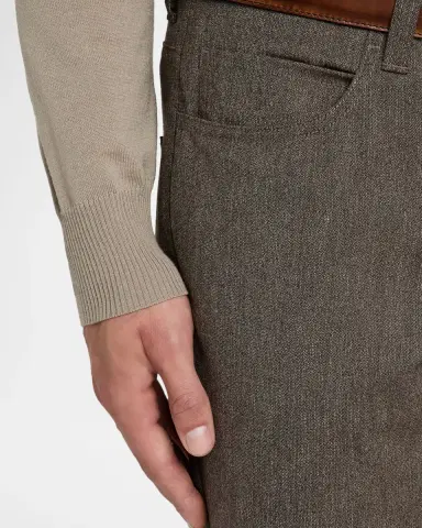 Emporio Armani Men 's Wool and Cotton Melange Five-Pocket Pants | Thumbnail 4 Emporio Armani Men 's Wool and Cotton Melange Five-Pocket Pants | Thumbnail 4