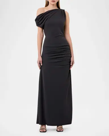 NICHOLAS Selma Ruched One-Shoulder Gown | Thumbnail 2 NICHOLAS Selma Ruched One-Shoulder Gown | Thumbnail 2