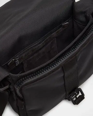 MOSCHINO Men's Carry Me Cordura Nylon Flap Crossbody Bag | Thumbnail 4 MOSCHINO Men's Carry Me Cordura Nylon Flap Crossbody Bag | Thumbnail 4