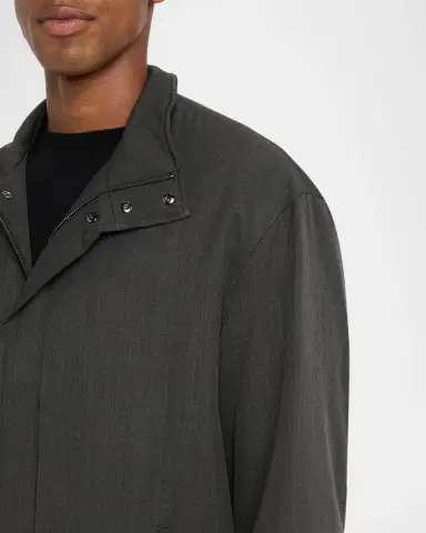 Emporio Armani Men's Lightweight Down Car Coat | Thumbnail 4 Emporio Armani Men's Lightweight Down Car Coat | Thumbnail 4
