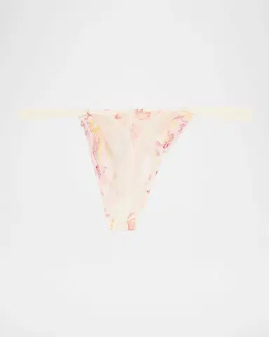 Lise Charmel Folie D 'Ete Floral-Embroidered Tulle Thong | Thumbnail 2 Lise Charmel Folie D 'Ete Floral-Embroidered Tulle Thong | Thumbnail 2