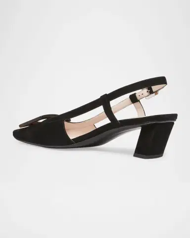 Roger Vivier Belle Vivier Suede Turtle Slingback Pumps | Thumbnail 2 Roger Vivier Belle Vivier Suede Turtle Slingback Pumps | Thumbnail 2