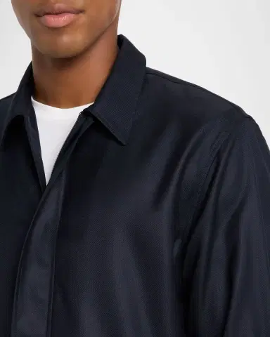 Brioni Men's Wool and Cashmere Hidden-Zip Blouson | Thumbnail 5 Brioni Men's Wool and Cashmere Hidden-Zip Blouson | Thumbnail 5