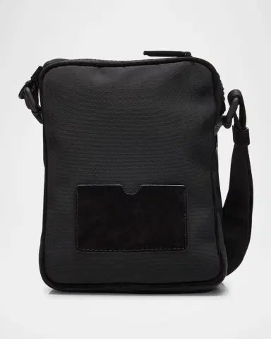 MOSCHINO Men's Carry Me Nylon Suede-Trim Crossbody Bag | Thumbnail 3 MOSCHINO Men's Carry Me Nylon Suede-Trim Crossbody Bag | Thumbnail 3
