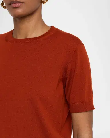 Saint Laurent Knit Short-Sleeve Top | Thumbnail 4 Saint Laurent Knit Short-Sleeve Top | Thumbnail 4