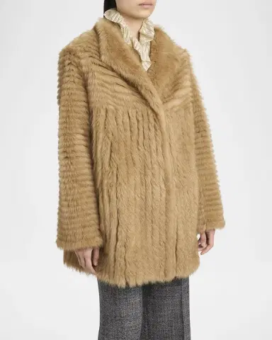 Valentino Garavani Fluted Sheep Shearling Coat | Thumbnail 4 Valentino Garavani Fluted Sheep Shearling Coat | Thumbnail 4