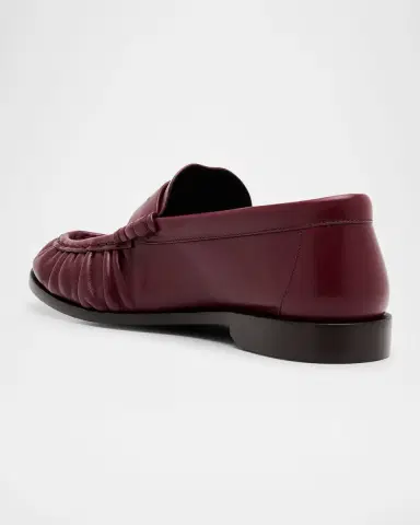 Saint Laurent Le Leather YSL Penny Loafers | Thumbnail 4 Saint Laurent Le Leather YSL Penny Loafers | Thumbnail 4