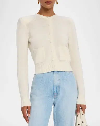 Sablyn Emilia Shoulder-Pad Cashmere Cardigan | Thumbnail 4 Sablyn Emilia Shoulder-Pad Cashmere Cardigan | Thumbnail 4