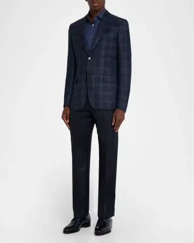 Brioni Men's Asolo Wool-Cashmere Drawstring Pants | Thumbnail 2 Brioni Men's Asolo Wool-Cashmere Drawstring Pants | Thumbnail 2