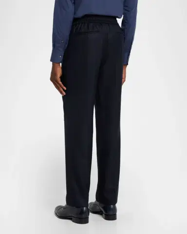 Brioni Men's Asolo Wool-Cashmere Drawstring Pants | Thumbnail 3 Brioni Men's Asolo Wool-Cashmere Drawstring Pants | Thumbnail 3