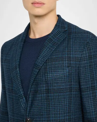 Boglioli Men's Plaid Wool-Blend Two-Button Blazer | Thumbnail 5 Boglioli Men's Plaid Wool-Blend Two-Button Blazer | Thumbnail 5