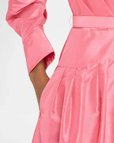 Rebecca Vallance Maple Pleated Taffeta Midi Shirtdress | Thumbnail 5 Rebecca Vallance Maple Pleated Taffeta Midi Shirtdress | Thumbnail 5