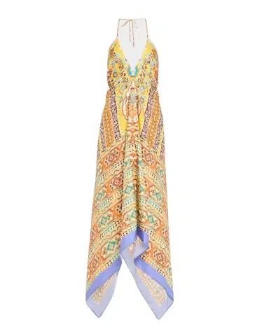 Etro Printed Silk Halter Maxi Dress | Thumbnail 1 Etro Printed Silk Halter Maxi Dress | Thumbnail 1