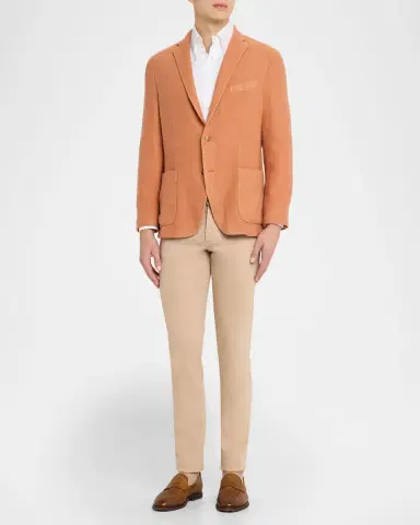 Boglioli Men's Textured Cashmere Two-Button Blazer | Thumbnail 2 Boglioli Men's Textured Cashmere Two-Button Blazer | Thumbnail 2