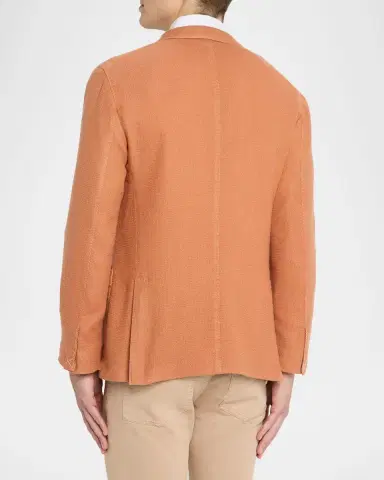 Boglioli Men's Textured Cashmere Two-Button Blazer | Thumbnail 3 Boglioli Men's Textured Cashmere Two-Button Blazer | Thumbnail 3