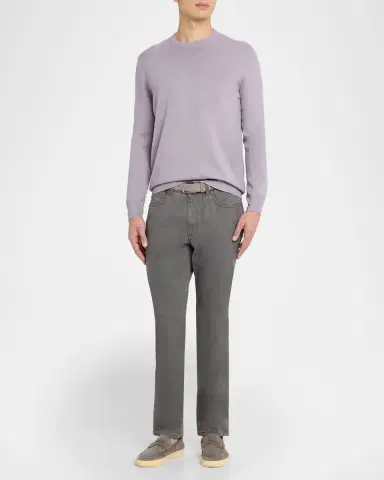 Boglioli Men's Slim Straight-Leg Cotton-Blend Five-Pocket Pants | Thumbnail 2 Boglioli Men's Slim Straight-Leg Cotton-Blend Five-Pocket Pants | Thumbnail 2